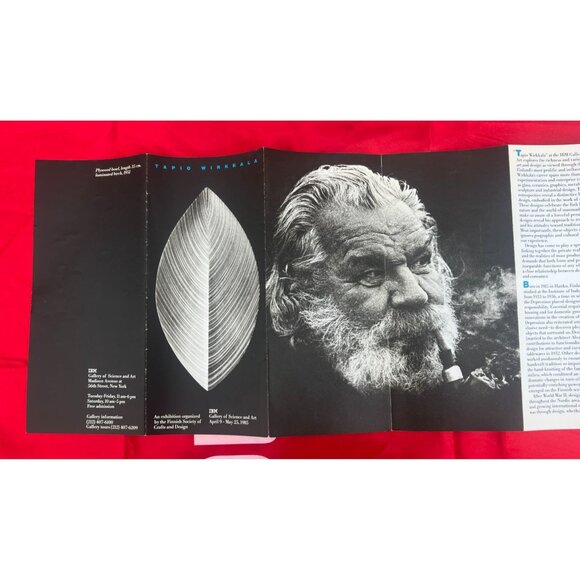 Tapio Wirkkala Exhibition Brochure IBM Gallery NY 1985 Finnish Modernist Design - Picture 4 of 8